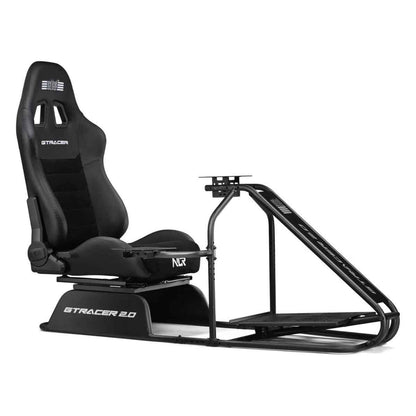Next Level Racing GTRacer 2.0 Cockpit, Upgraded Double Recliners, Integrated Shifter & Handbrake Support, Redesigned Adjustable Pedal Tray, Improved Seat Sliders | NLR-R007