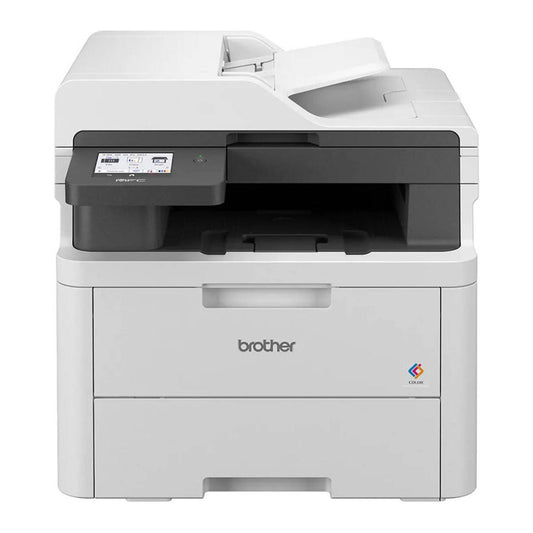 Brother MFC-L3720CDW Color Laser Printer, Print, Scan, Copy, Fax, Up to 18/19 ppm Print Speed, Up to 600 x 600 dpi Resolution, 3.5" Color Touch LCD, Up to 250 Sheets Capacity, White | MFC-L3720CDW