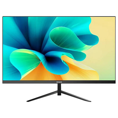 Aiwa MF240E-V Flat Slim Monitor, 24" FHD VA Display, 75Hz Refresh Rate, 5ms (OD) Response Time, Free-Sync Technology, 16.7 Million Display Colors, Support VESA, Frameless, Black | MF240E-V