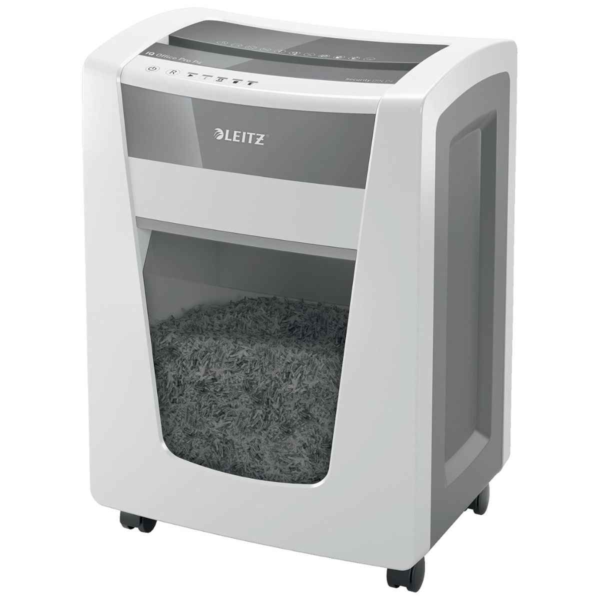 Leitz IQ Office Paper Shredder P4 – 20 Sheets, Cross Cut, 30L Bin, Continuous Run
