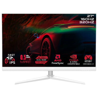 GAMEON GOSX27W Switch X Series 27" Dual Switch 4K UHD 160Hz/FHD 320Hz, MPRT 0.5ms, HDMI 2.1, Fast IPS Gaming Monitor (Supports PS5) - White