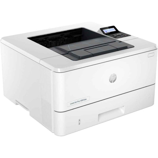 HP LaserJet Pro 4003dw A4 Laser Printer, LCD Display, Up to 40ppm Print Speed, 1200x1200 dpi Resolution, Up to 80000 Pages Duty Cycle, USB,Ethernet,Wi-Fi, White | 2Z610A