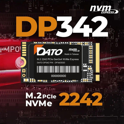 DATO DP342 512GB M.2 2242 NVMe SSD | PCIe Gen3 x4 | Up to 2500MB/s Read | 1700MB/s Write