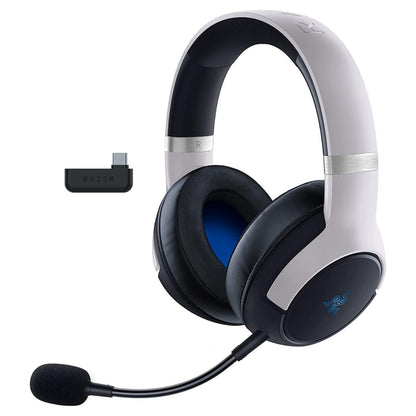 Razer Kaira Pro for PlayStation Dual Wireless Headset White/Black RZ04-04030100-R3M1, For PS5, With Haptics, 50mm Drivers Diameter, 20 Hz – 20 kHz Frequency Response, 108 dB Sensitivity,
