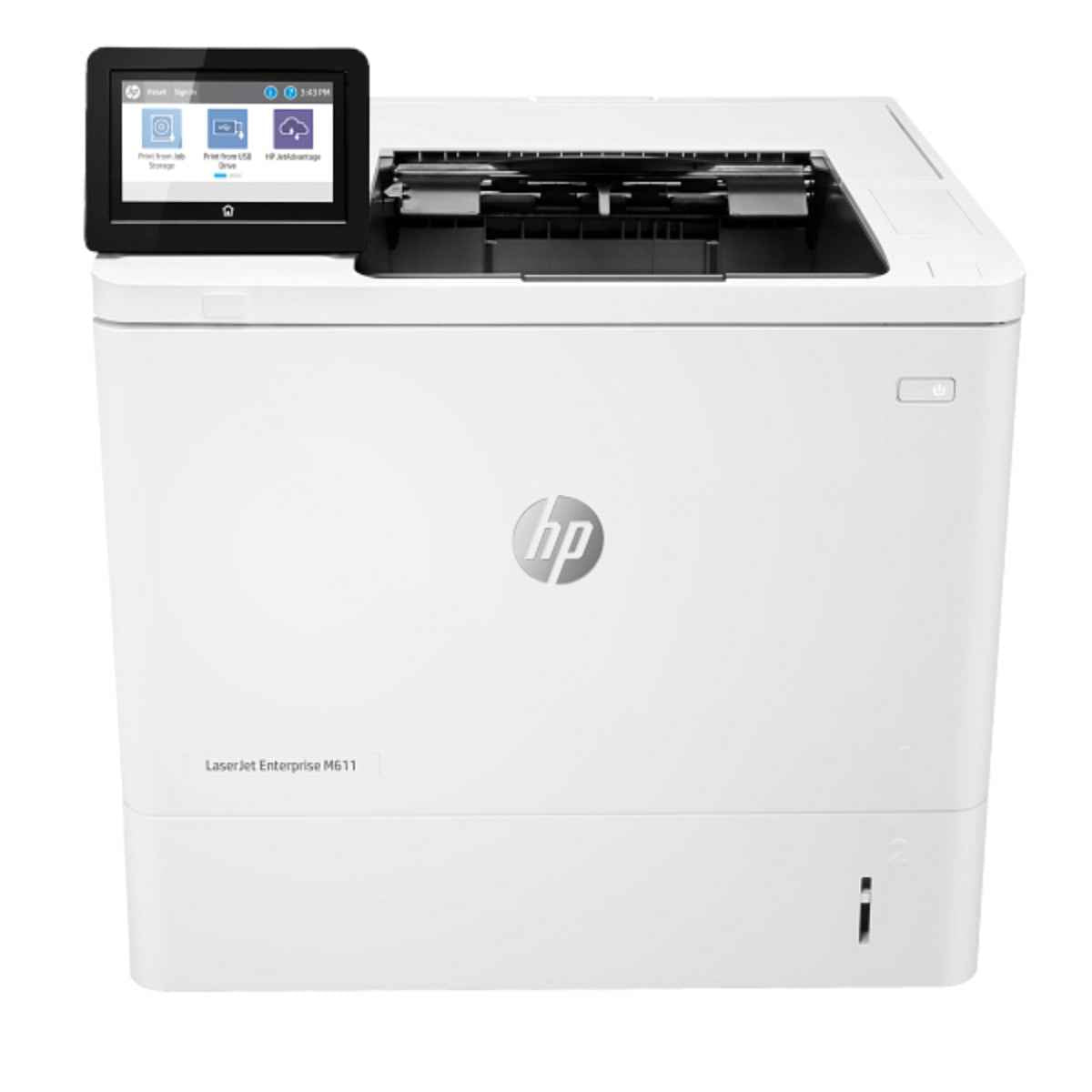 HP M611dn LaserJet Enterprise Monochrome Printer, Up to 65ppm Print Speed, 1200x1200 Dpi Resolution, Auto Duplex Printing, 100 Sheets Multipurpose Feeder, White | 7PS84A