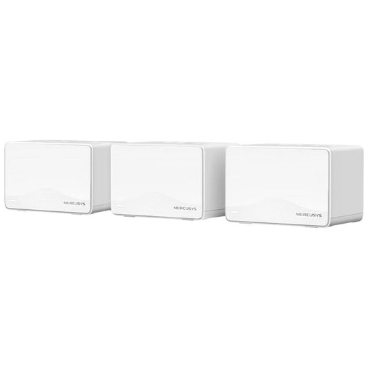 MERCUSYS Halo H25BE Whole Home Mesh Wi-Fi 7 System | BE3600 Dual-Band | 2880Mbps 5GHz + 688Mbps 2.4GHz | MLO &amp; 4K-QAM | 3 × Gigabit Ports per Unit | 650m² Coverage | White | 3-Pack | NWMS-HALOH27BE-3