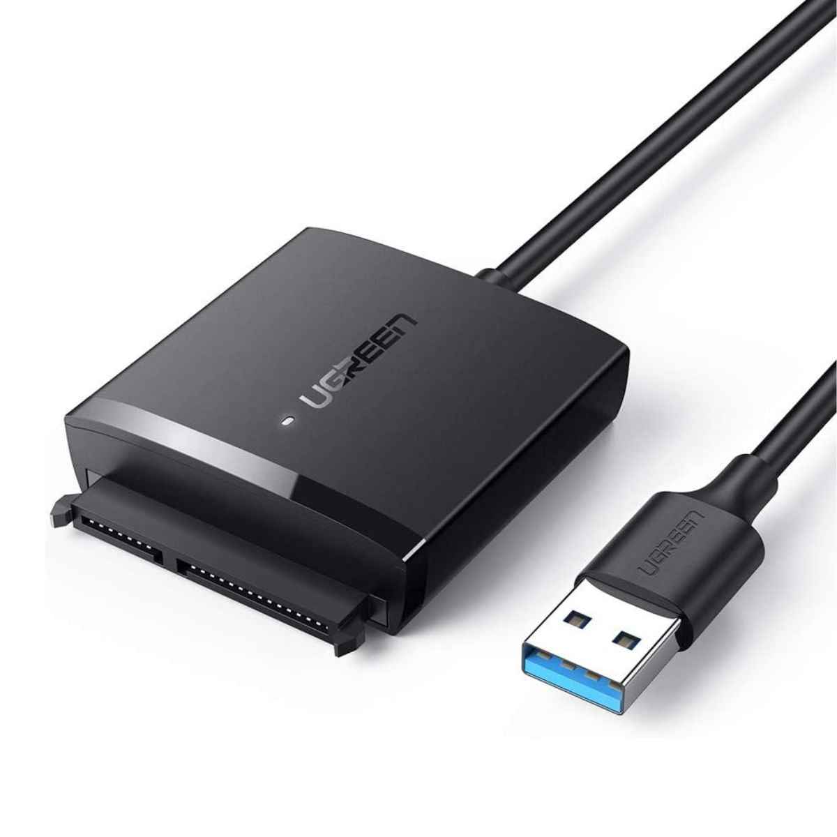 UGREEN USB 3.0 to SATA Hard Drive Adapter, 5Gbps Data Transfer Rate, Supports SSD/HDD up to 12TB, Wide Compatibility, Black | 60561
