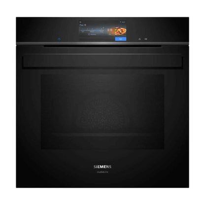Siemens iQ700 Built-In Combi Steam Oven with Sous-Vide Function, Black (Model HS958GED1B)