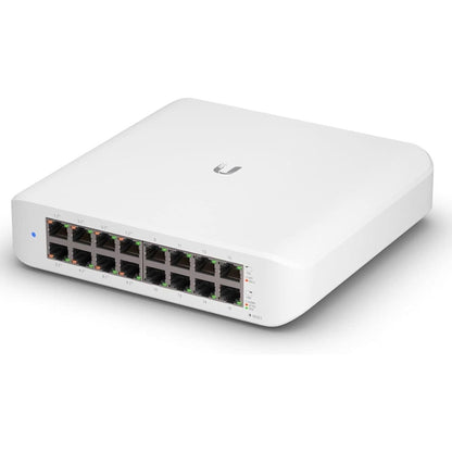 Ubiquiti USW-Lite-16-PoE UniFi 16-Port Cloud Managed Desktop Gigabit PoE+ Switch w/ 8 x PoE+ Ports, 45W Power Budget, 16 Gb/s Switching, Supports UniFi Network Controller | USW-Lite-16-PoE