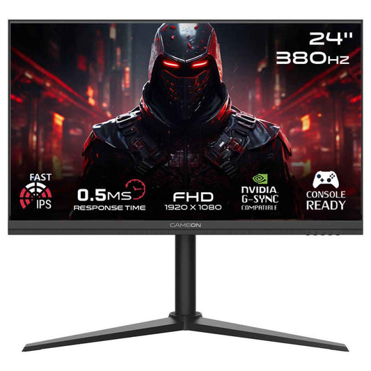 GAMEON GOMP24FHD380IPS Midnight Pro Series 24" FHD, 380Hz, MPRT 0.5ms, HDMI 2.1, Fast IPS Gaming Monitor (Supports PS5) - Black