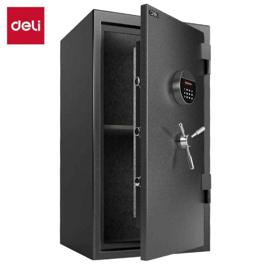 Deli T601 Fireproof Safe, Digital Security Safe Box for Home & Office, Heavy-Duty 1-Hour Fireproof Steel Safe 50.5kg (60x45x40cm) Dark Grey