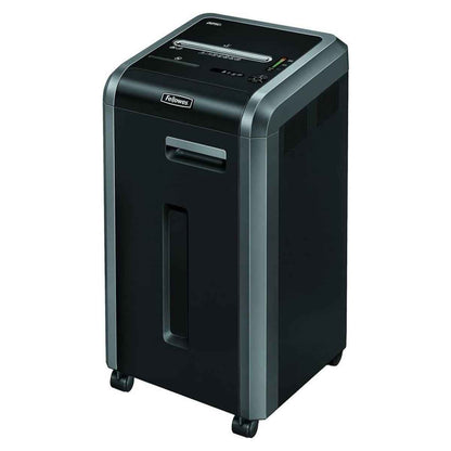 Fellowes PowerShred 225Ci Cross-Cut Shredder, 60L Bin Capacity, 4 x 38mm Cut Size, P-4 Security Level, SafeSense & SilenShred Technology, Shreds Up to 24-Sheets, Energy Saving System, Black | 225Ci
