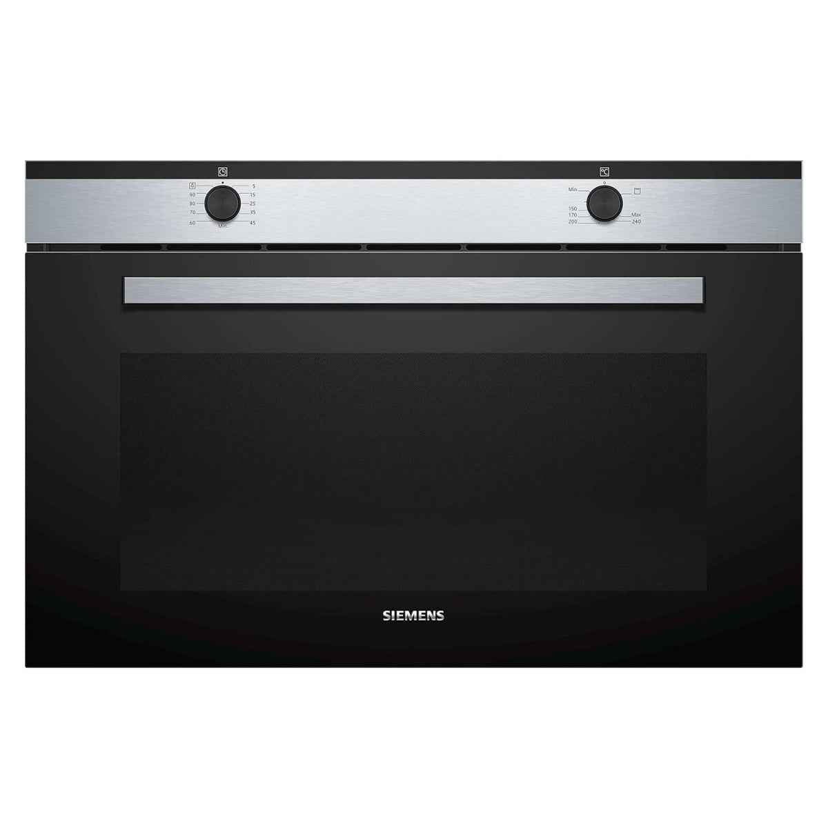 Siemens VG011DBR0M Gas Built-in Oven, Full-Surface Grill/Broiler + Gas Bottom Heating Cooking Method, Integrated Cleaning System, Overheat Protection, Black/Stainless Steel