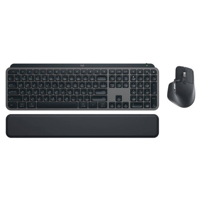 Logitech MX Keys Combo for Business Gen 2, Full-Size 108 Keys, Perfect Stroke Scissor Typing, 8000 DPI, Darkfield Sensor, MagSpeed, English-Arabic Layout, Wireless Connectivity, Black
