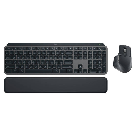 Logitech MX Keys Combo for Business Gen 2, Full-Size 108 Keys, Perfect Stroke Scissor Typing, 8000 DPI, Darkfield Sensor, MagSpeed, English-Arabic Layout, Wireless Connectivity, Black