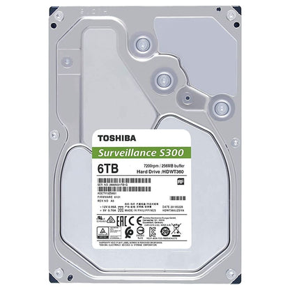 Toshiba S300 Surveillance HDD – 3.5" SATA Internal Hard Drive (2TB / 4TB / 6TB / 8TB) for DVR & NVR 24/7 Recording