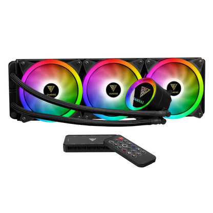 GAMDIAS CHIONE P2-360R RGB AIO Liquid CPU Cooler | 360mm Radiator | Triple ARGB Fans | 250W TDP | Mirror Finish Pump | 16321-00900-00000-G