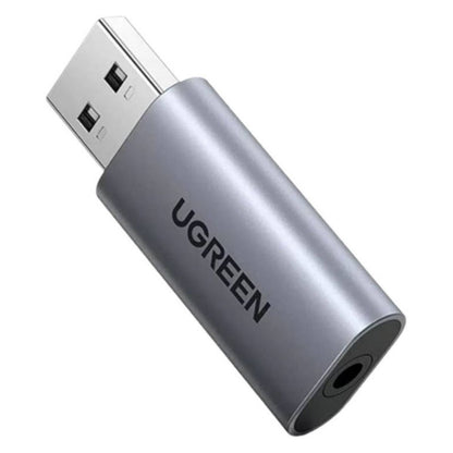 UGREEN USB to Audio Jack USB External Stereo Sound Adapter | Smart Chip | Headphones & PC | 80864