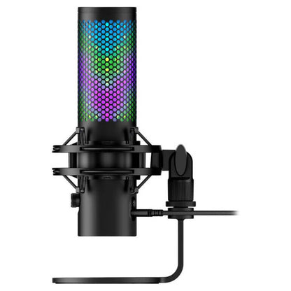 HyperX QuadCast 2 S USB Microphone | Dynamic Lighting Display | Tap-to-Mute Sensor | Detachable Shock Mount | Black | 9A273AA
