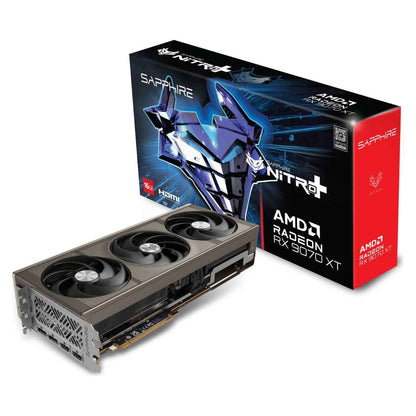 Sapphire NITRO+ AMD Radeon RX 9070 XT Graphics Card, 16GB GDDR6, 256-Bit Memory, 3060 MHz Boost Clock, PCIe 5.0 x16 | 11348-01-20G