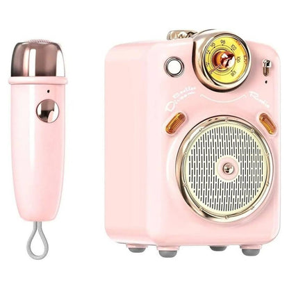 Divoom Fairy-OK Portable Bluetooth Speaker, 7 Voice Modes, Mini Microphone, 10W Output Louder Sound, 2000mAh for 6 Hours, Bluetooth 5 Connectivity, Pink, Green