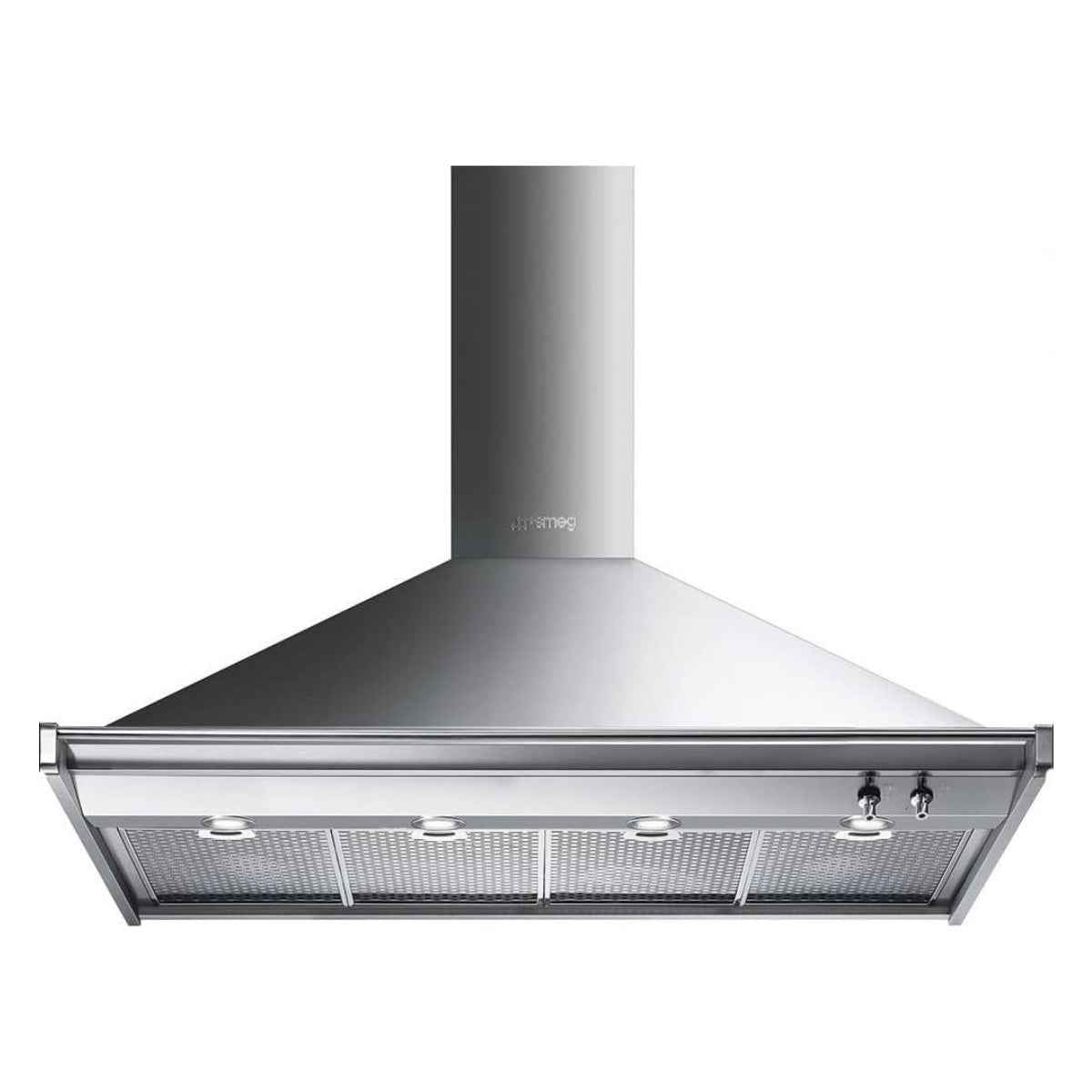 Smeg KD120HXE 120cm Classica / Opera Chimney Cooker Hood – Stainless Steel Wall, Decorative Hood