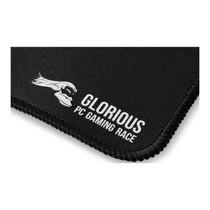 Glorious 3XL Extended Gaming Mouse Pad/Mat, Long Black Cloth, Mousepad, Stitched Edges, 48x24 |Black