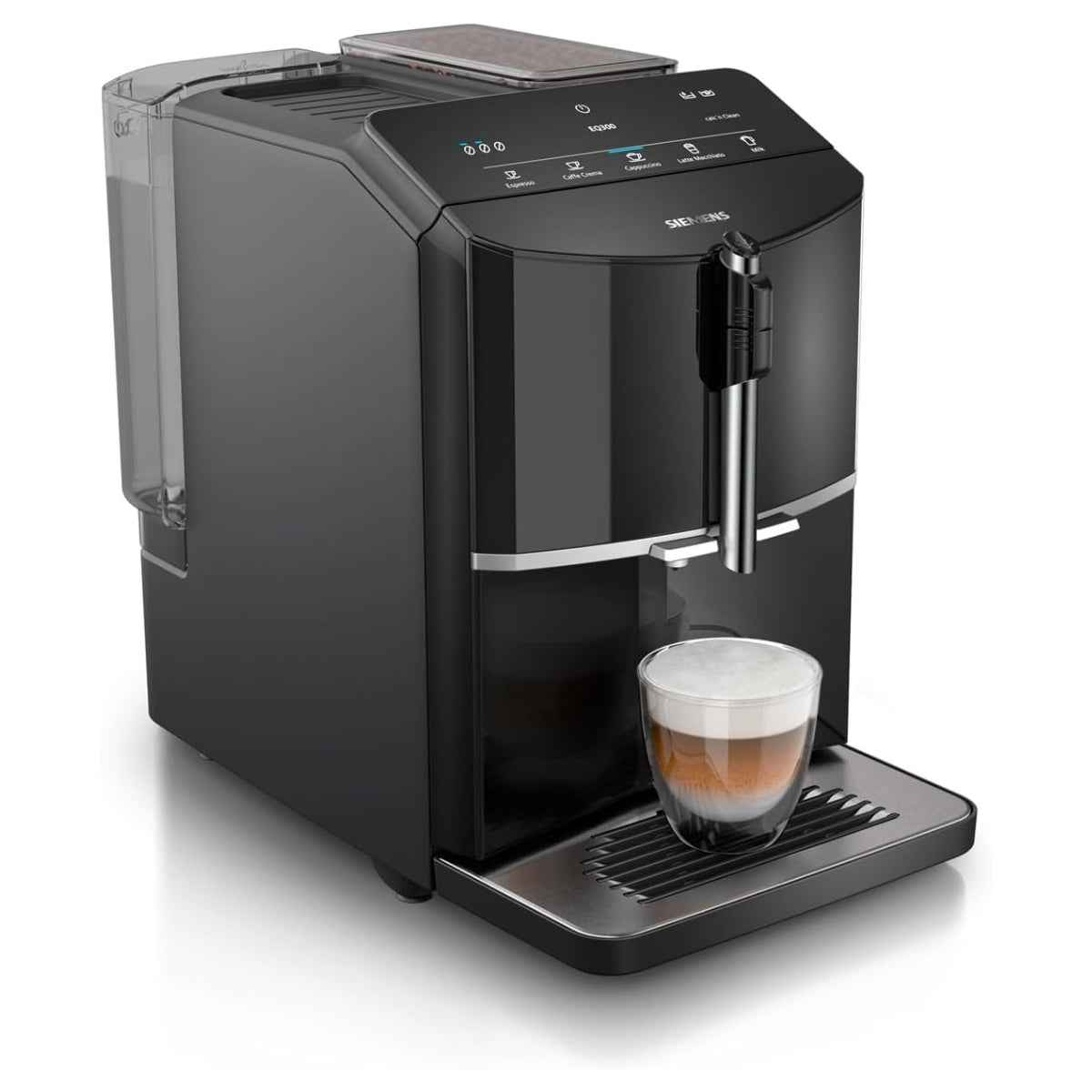 Siemens EQ300 TF301G19 Bean-to-Cup Coffee Machine – Piano Black