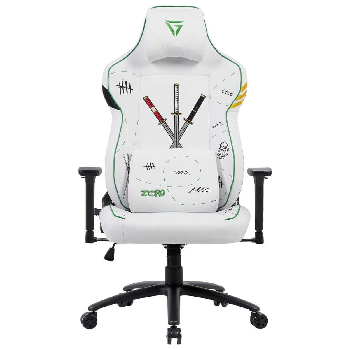 GamerTek Quest Conqueror Zoro Edition Gaming Chair | PU & Fabric | 4D Armrests | Recline | 150kg Capacity | RT00010