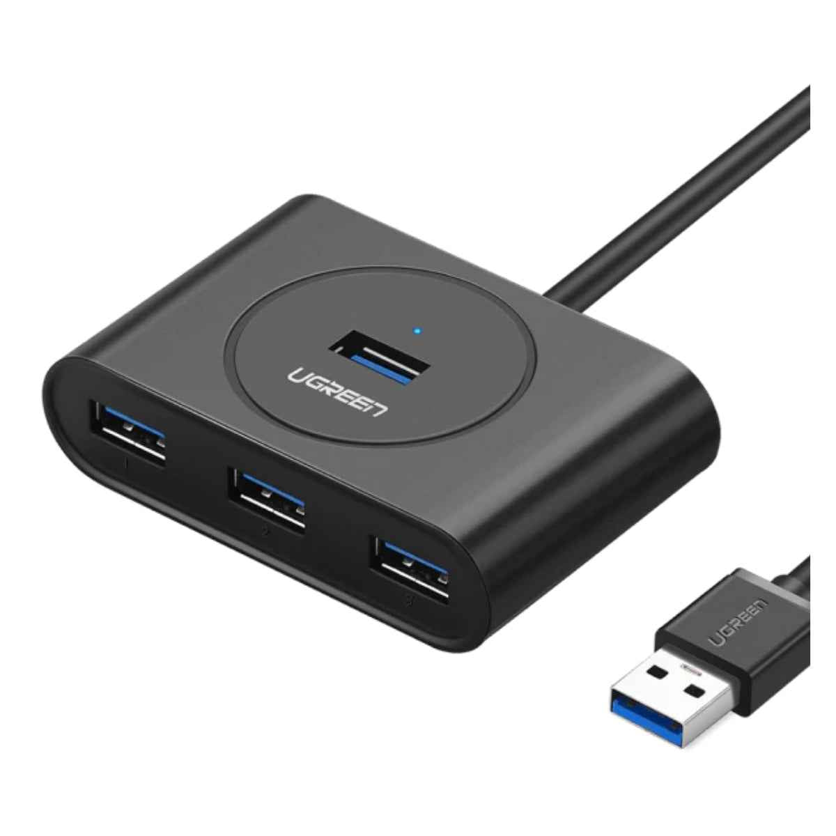 UGREEN USB 3.0 4-Port Hub (1m Cable) – Ultra-Slim Multiport Adapter for Laptop, Desktop, PS5, Xbox & Peripherals