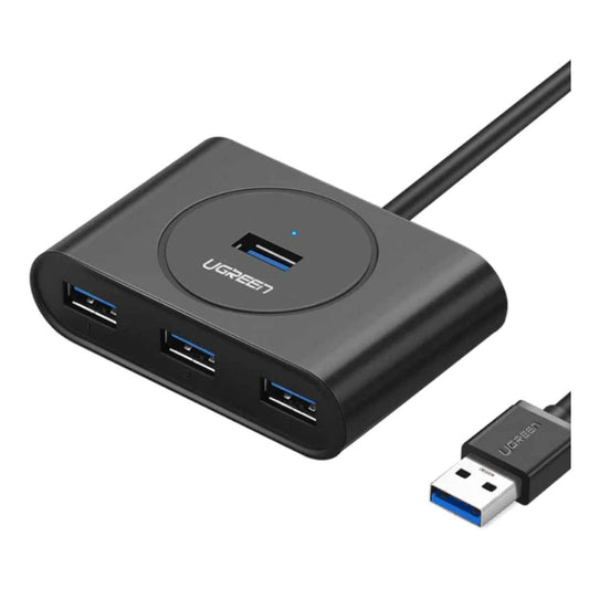 UGREEN USB 3.0 4-Port Hub (1m Cable) – Ultra-Slim Multiport Adapter for Laptop, Desktop, PS5, Xbox & Peripherals