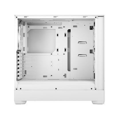 Fractal Design Pop Air ATX Mid Tower Gaming Case, Tempered Glass Clear Tint, 7 Expansion Slots, 2x 120/140 mm Fan, 2x 5.25” Drive Mounts, Up To 280mm Radiator Support, RGB White | FD-C-POR1A-01