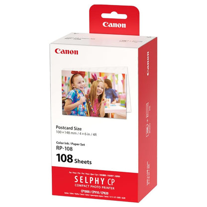 Canon RP-108 Color Ink + 100 x 148 mm Paper Set, 108 Sheets