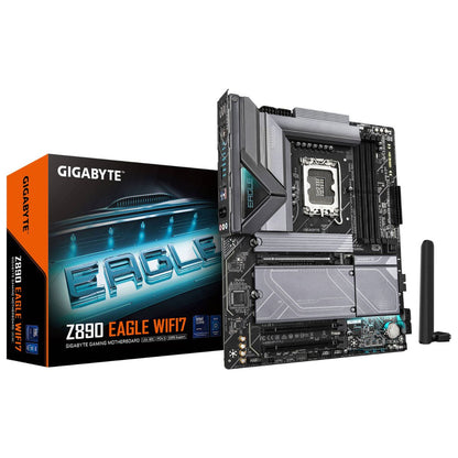 GIGABYTE Z890 Eagle Wi-Fi 7 LGA 1851 ATX Motherboard, Intel Z890 Chipset, 4x DDR5 DIMM Slots, Up to 256GB Max Memory, Wi-Fi 7 & BT 5.4, 1x PCIe 5.0 x16, 4x M.2 Slots | Z890-EAGLE-WIFI7