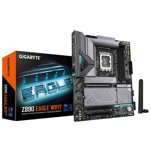 GIGABYTE Z890 Eagle Wi-Fi 7 LGA 1851 ATX Motherboard, Intel Z890 Chipset, 4x DDR5 DIMM Slots, Up to 256GB Max Memory, Wi-Fi 7 & BT 5.4, 1x PCIe 5.0 x16, 4x M.2 Slots | Z890-EAGLE-WIFI7