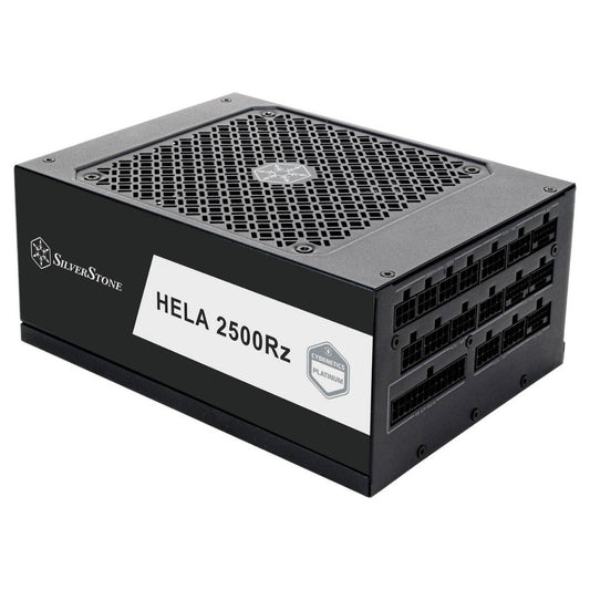 Silverstone HELA 2500Rz Cybenetics Platinum 2500W ATX 3.1 & PCIe 5 Fully Modular ATX Power Supply, 135mm Dual Ball Bearing Fan Cooling System, Active PFC, Black