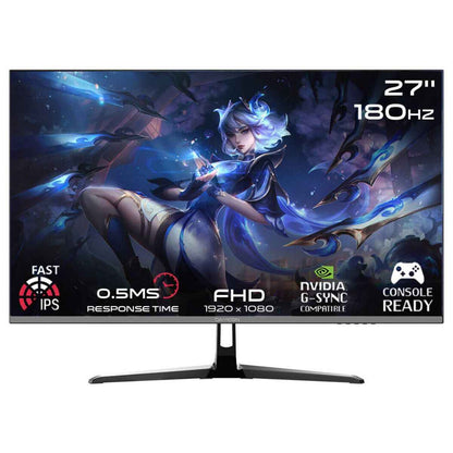 GAMEON GOPS27180IPS Pro Series 27" FHD, 180Hz, MPRT 0.5ms, HDMI 2.1, Fast IPS Gaming Monitor (Supports PS5) - Black