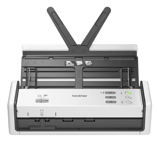 Brother ADS-1350W Portable Document Scanner, 30ppm / 60ipm, 2-sided Color Scan Speed @ 300dpi, 20 Sheets, Wireless Network Connectivity, USB, White | 5WDF0200173