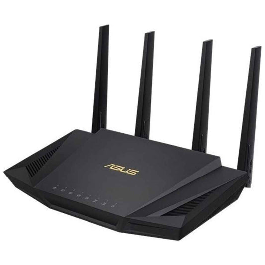 Asus RT-AX58U V2 AX3000 Dual Band Mesh WiFi 6 Gigabit Router, Up to 2402 Mbps Data Rate, Mobile Tethering, MU-MIMO & OFDMA Technology, Parental Control, Adaptive QoS, Black | 90IG06Q0-MU9B00