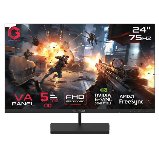 GAMEON GB24F75 Basic Series 24" FHD, 75Hz, 5ms, VA Panel Gaming Monitor - Black