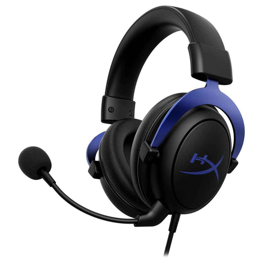 HyperX Cloud 4P5H9AM Wired Gaming Headset – PS5/PS4 Compatible, Noise-Cancelling Mic, Immersive Audio (Black/Blue)