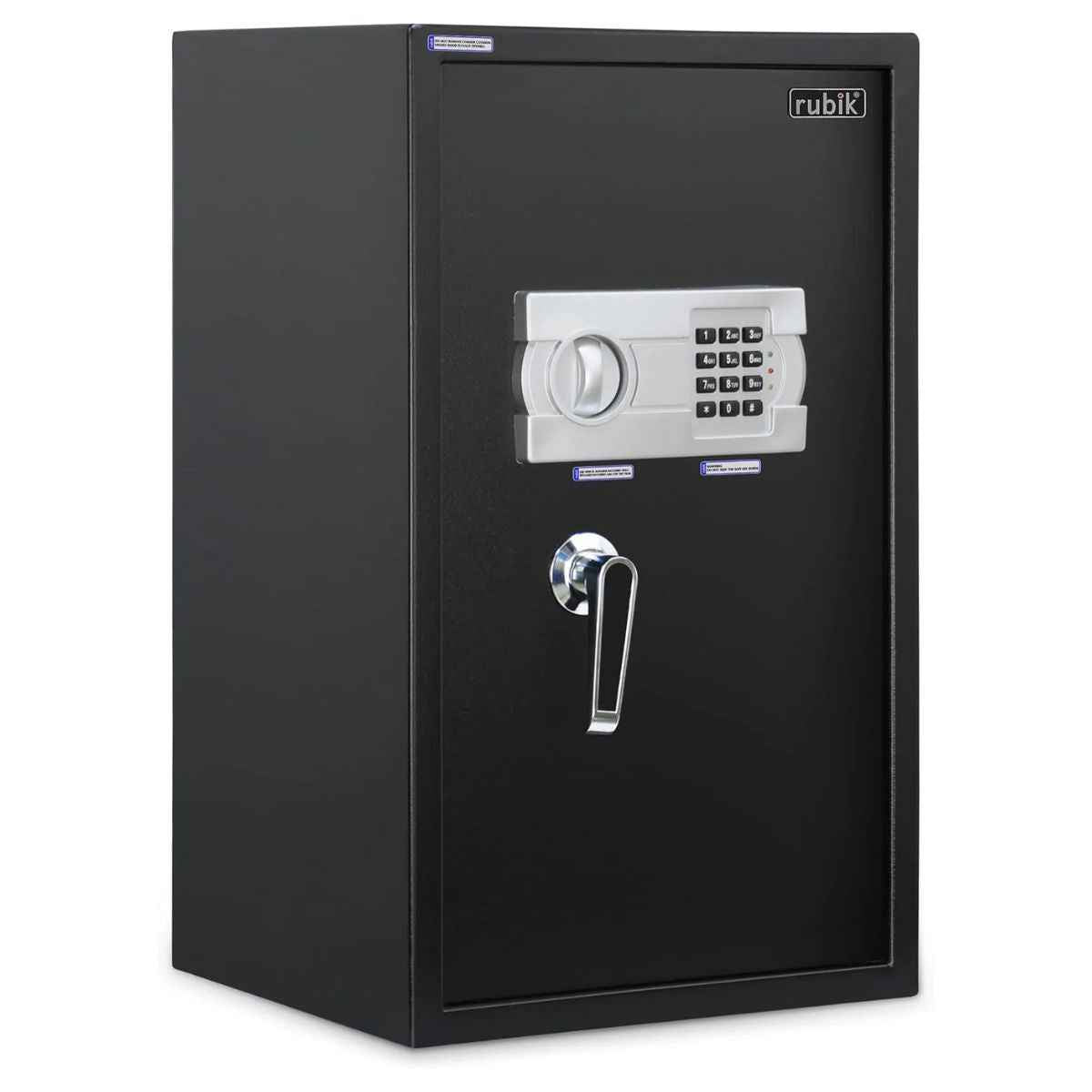 Rubik Large Safe Box with Digital Keypad and Key Lock, 60x36x30cm, Black | RB60EG-B
