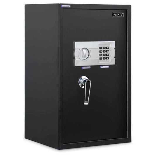 Rubik Large Safe Box with Digital Keypad and Key Lock, 60x36x30cm, Black | RB60EG-B