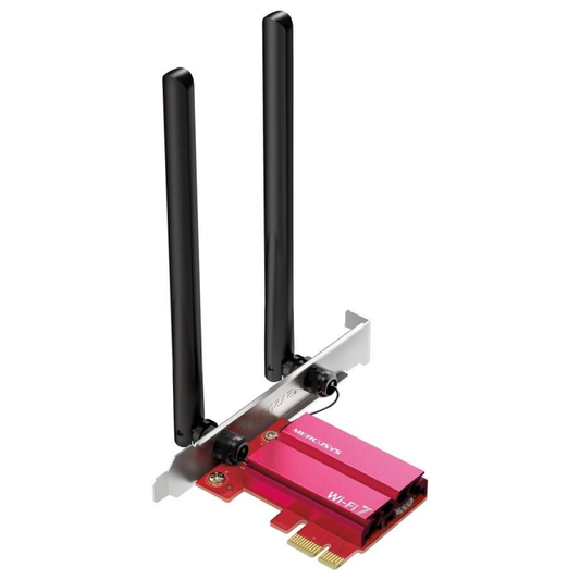 MERCUSYS MA37BE BE6500 Wi-Fi 7 PCIe Adapter | Tri-Band 6.5 Gbps | Bluetooth 5.4 | 2 Antennas | WPA3 | Windows 11