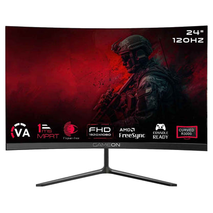 GAMEON GOC24F120VA 24″ Curved FHD Gaming Monitor – 120Hz, 1ms MPRT, HDMI 2.1, VA Panel