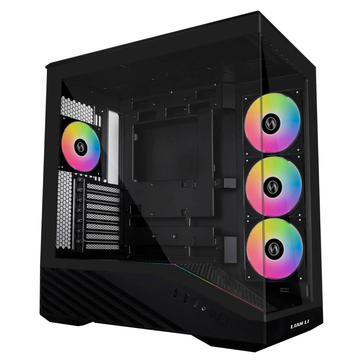 Lian Li Vector V100 Mid-Tower PC Case, 4x 120mm ARGB Fans, 360mm Radiator Support, Dual Tempered Glass