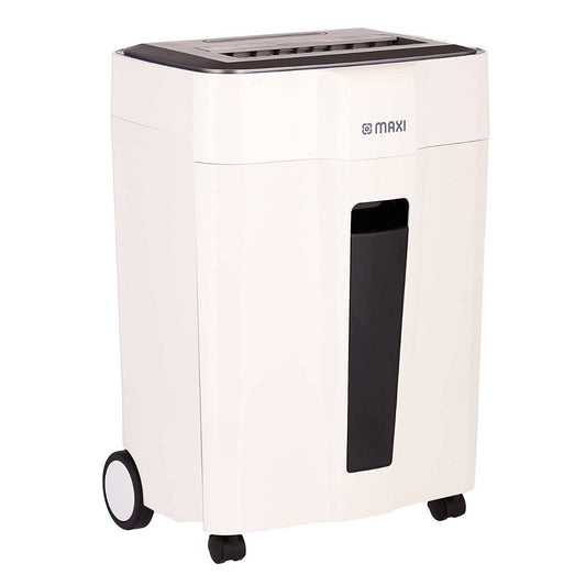 Maxi Cross Cut Shredder DM-120C – High Security Cross-Cut, 12-Sheet Capacity, 4×30mm Shred Size, 20L Bin, Auto Cut-Off, White/Black