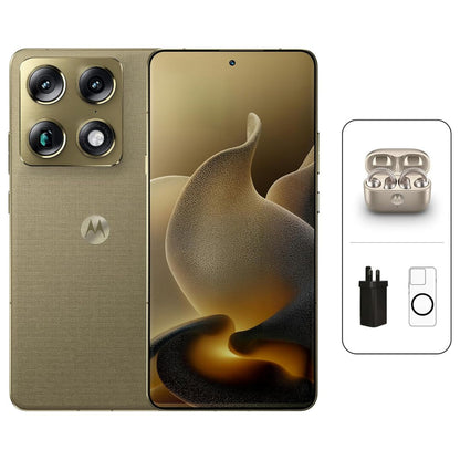 Motorola Signature 5G Smartphone, 16GB RAM + 16GB RAM Boost, 512GB Storage, OIS AI Camera, Extreme AMOLED 165Hz Display, Android 15, PANTONE Martini Olive, Complimentary Item Included