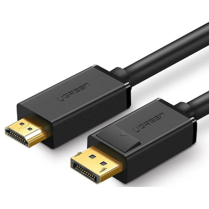 UGREEN 10239 4K UHD DisplayPort to HDMI Cable | 4K 3D Vision | Audio & Video Sync | 1.5m | Black