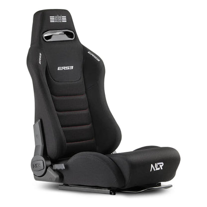 Next Level Racing ERS3 Elite Reclining Seat Fabric & SIMAERO Mesh Edition, Robust Double Seat Recliner Mechanism, Coupled with Durable Materials, Lumbar Support, Black | NLR-E052